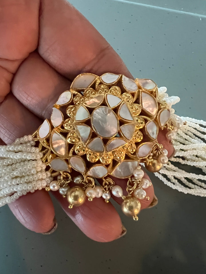 Elegant Mother of Pearl 925 Silver Choker Necklace Set - Unmatched Quality and Style