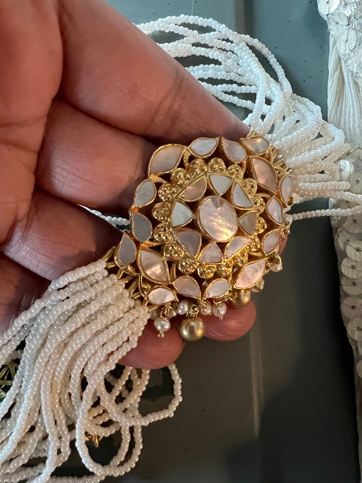 Elegant Mother of Pearl 925 Silver Choker Necklace Set - Unmatched Quality and Style