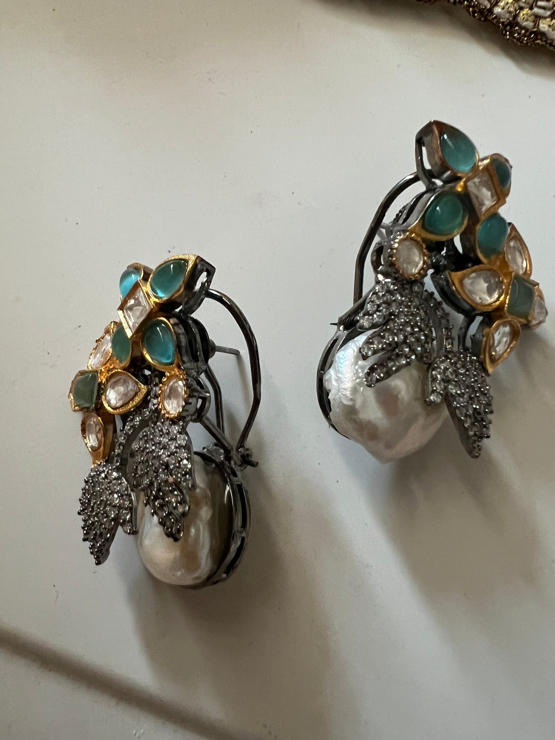 Designer Victorian Pearl Studs