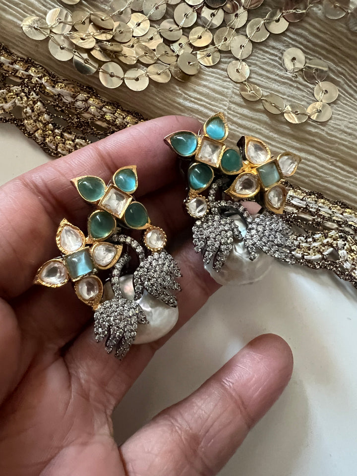 Designer Victorian Pearl Studs