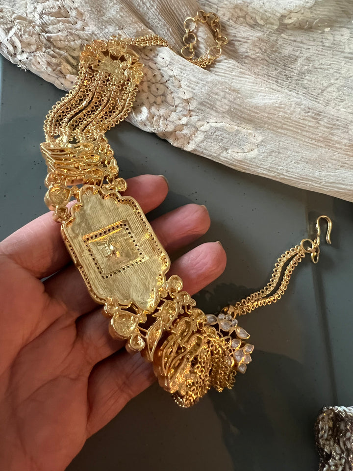 Statement Kundan 925 Silver Choker Necklace