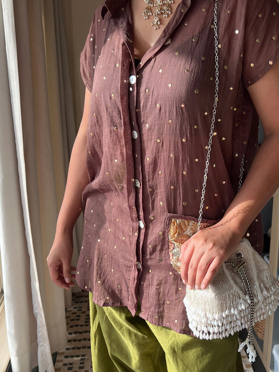 The Pearl Drop Potli, Silver & Pearl Potli Purse