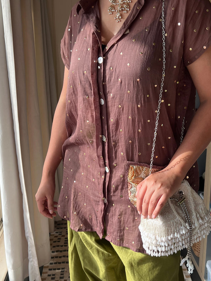 The Pearl Drop Potli, Silver & Pearl Potli Purse