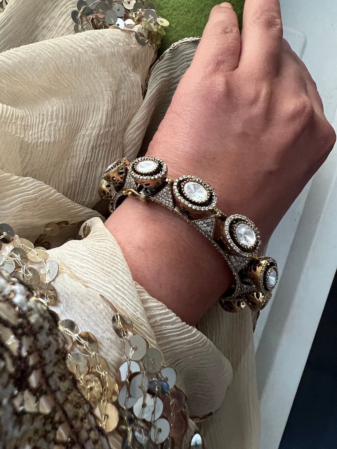 SHIVKA Victorian CZ Bangle