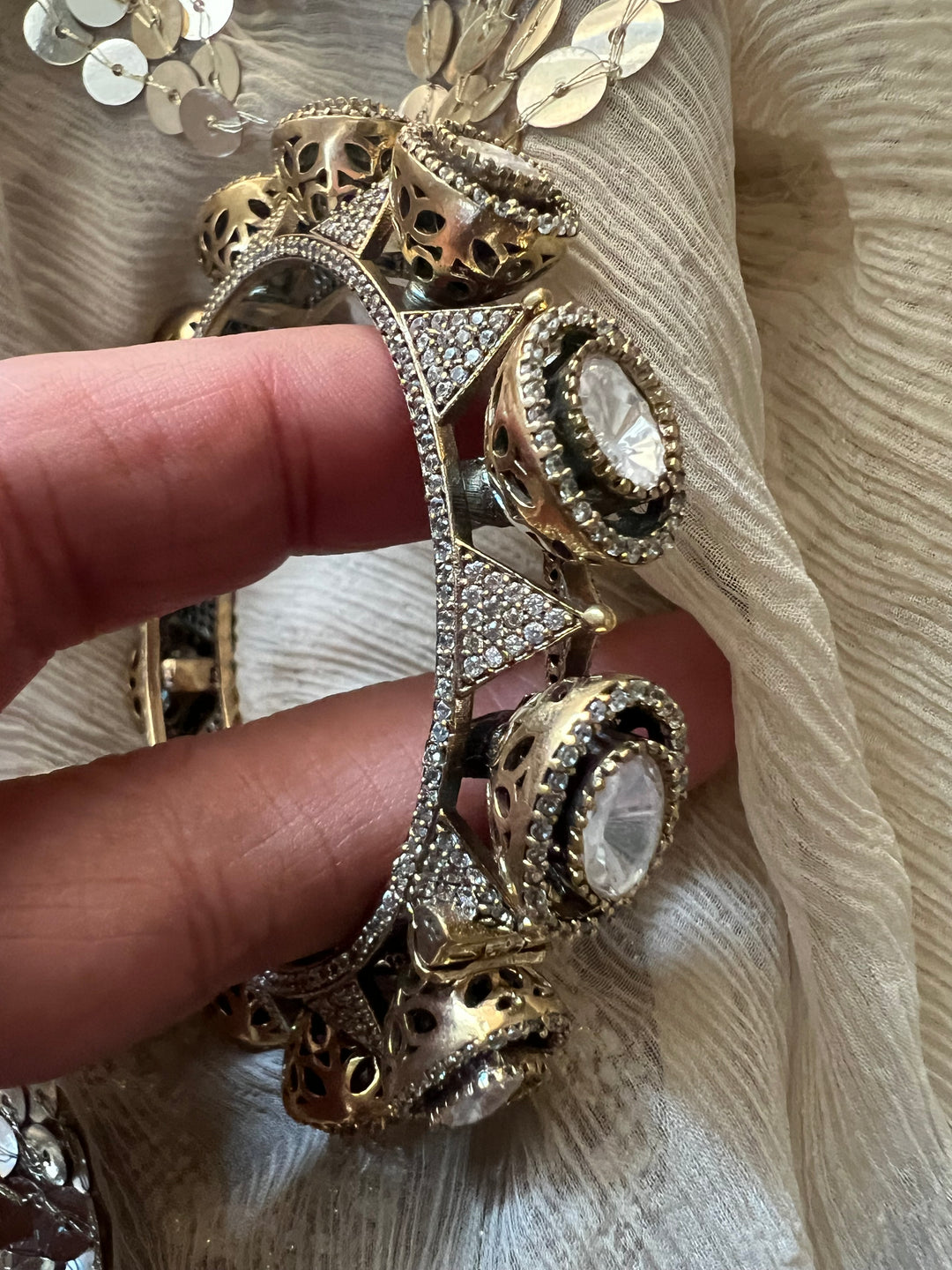 SHIVKA Victorian CZ Bangle