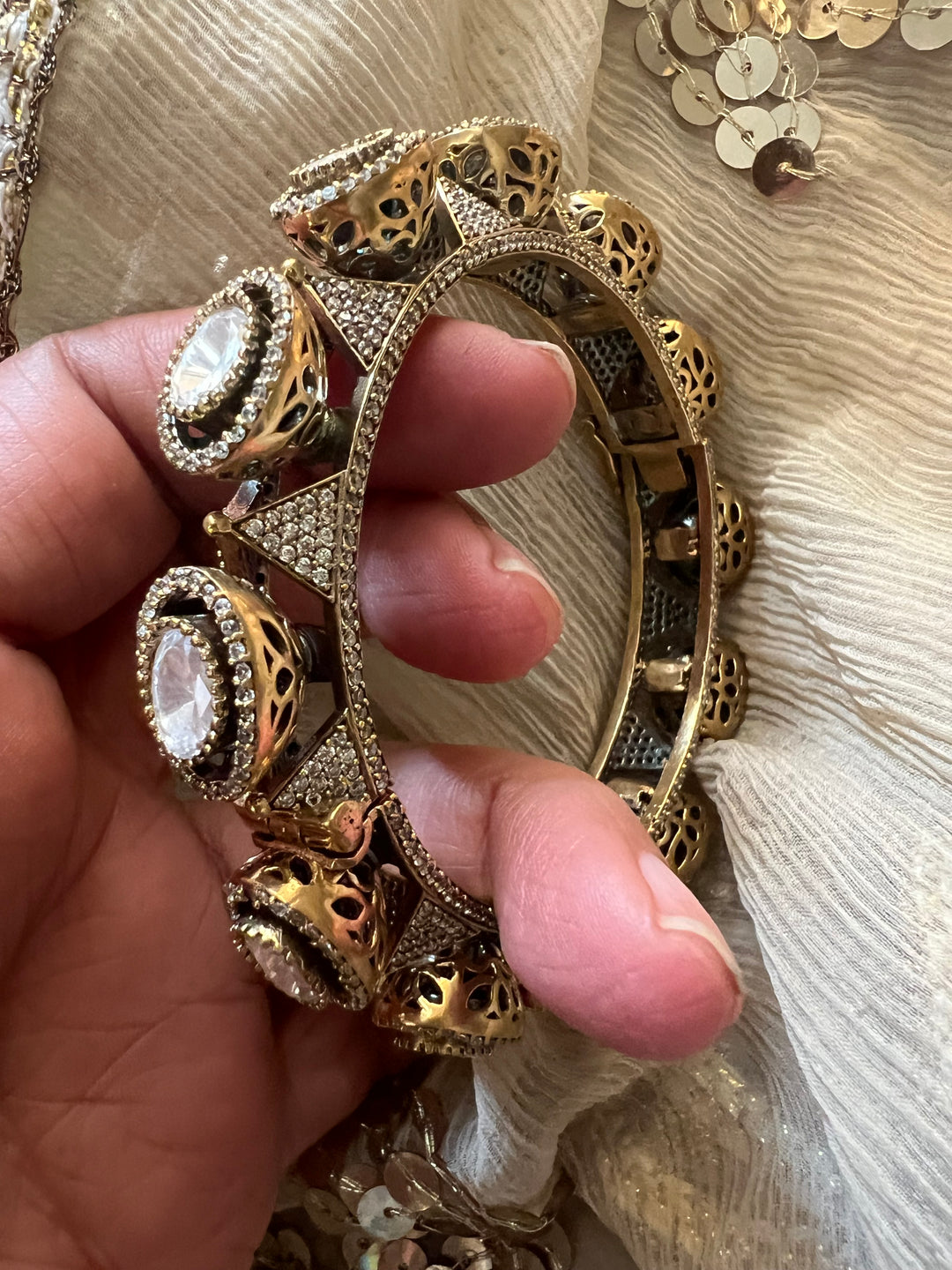 SHIVKA Victorian CZ Bangle