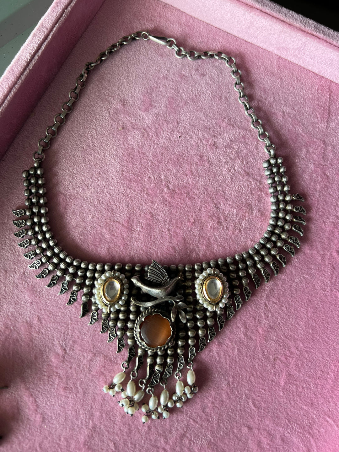 Timeless Antique Pearl Choker Necklace Set