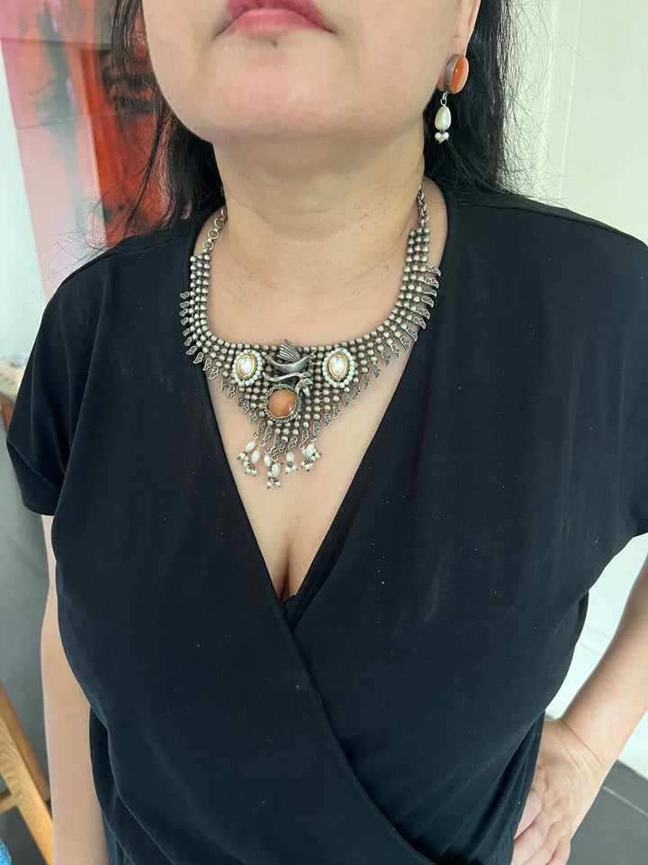 Timeless Antique Pearl Choker Necklace Set