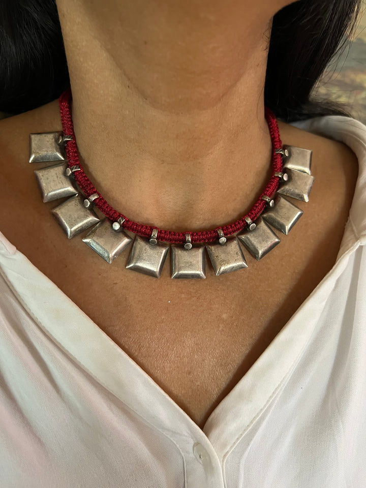 Smart Tribal Brass Necklace