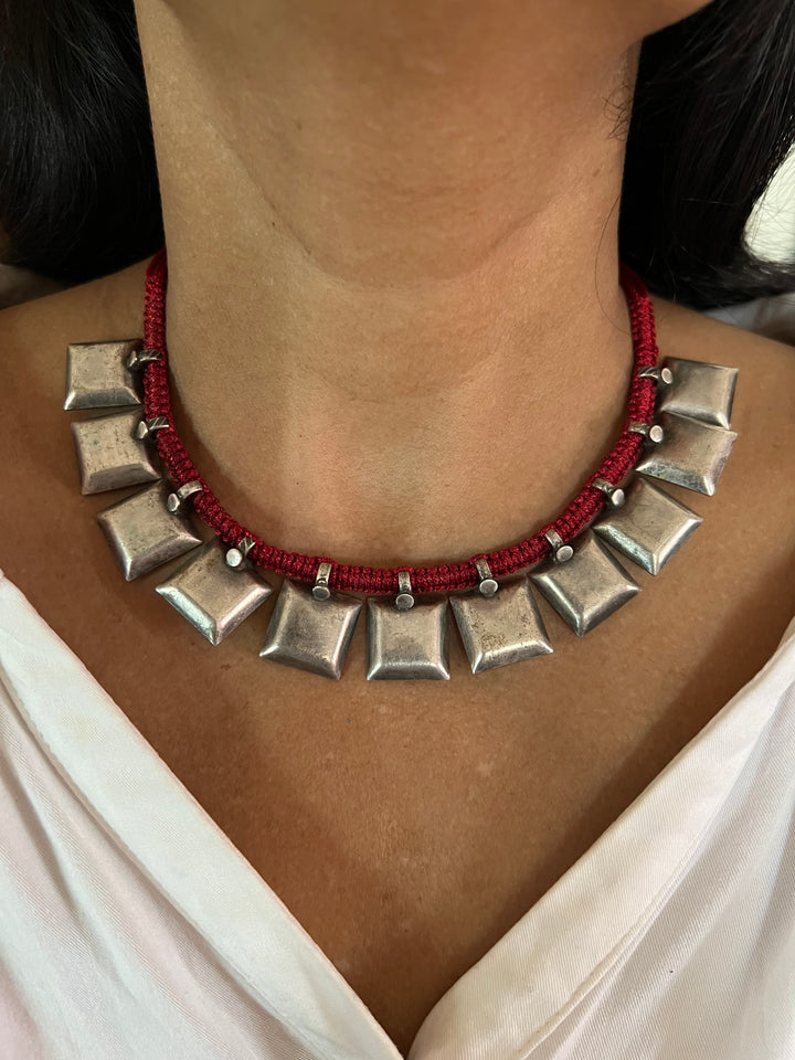 Smart Tribal Brass Necklace