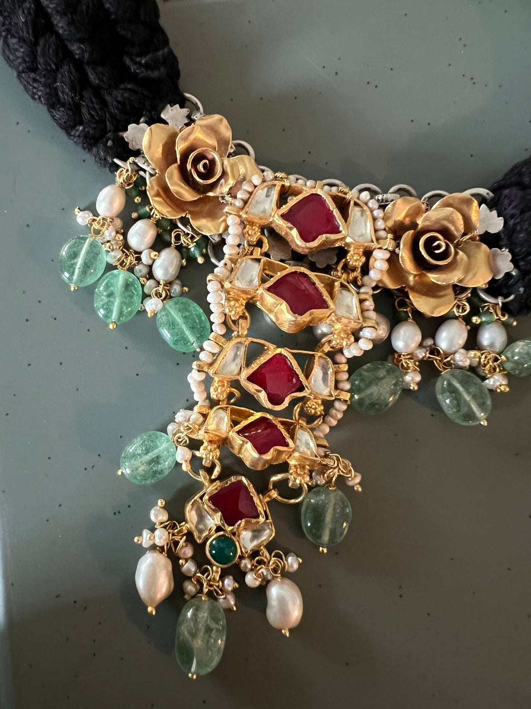 Choker Pendant Freshwater Pearls 925 Silver Necklace Set