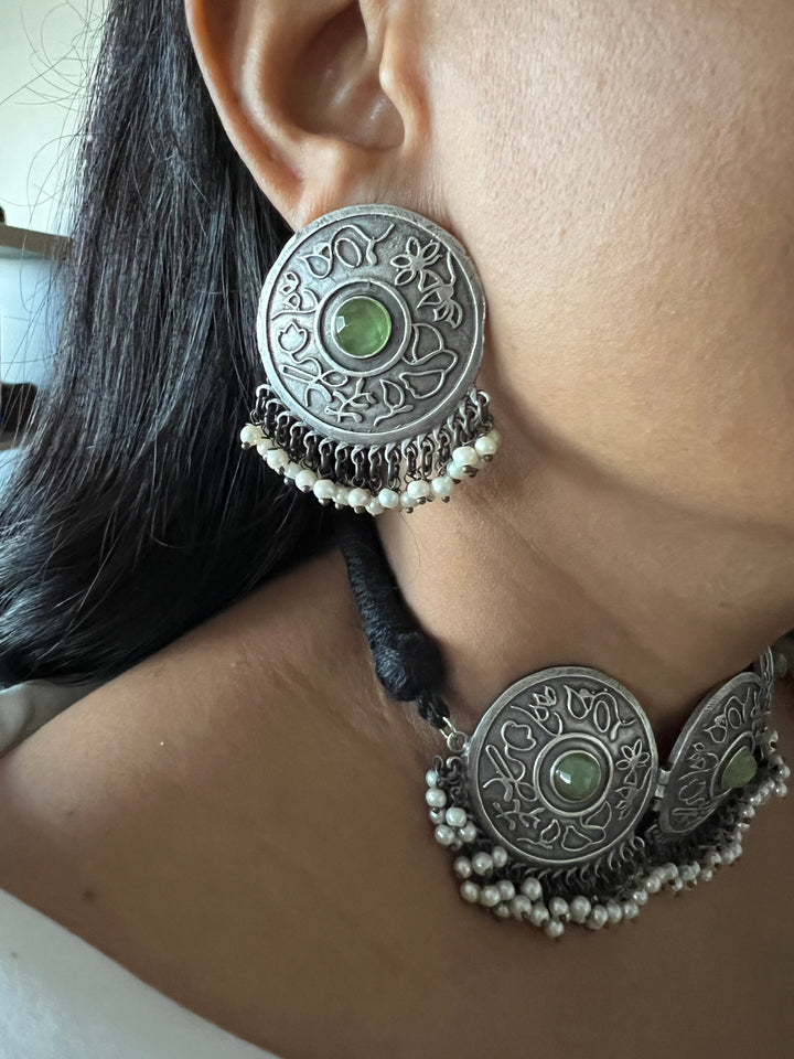 Mint Green Choker with Studs