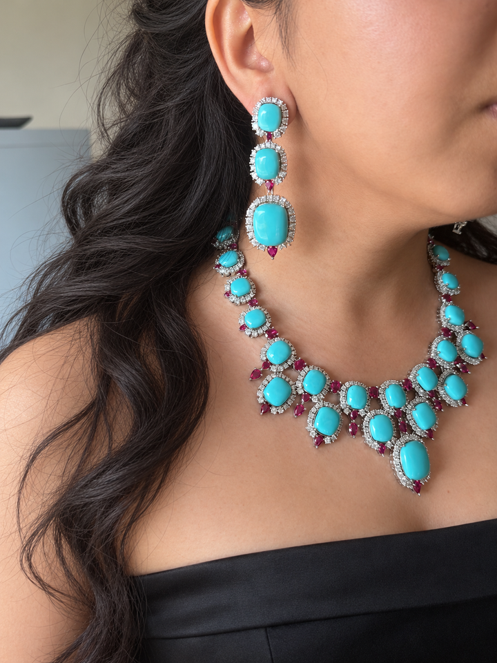 Jodhpur Royal Turquoise Necklace Set