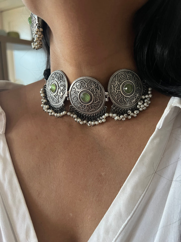 Mint Green Choker with Studs