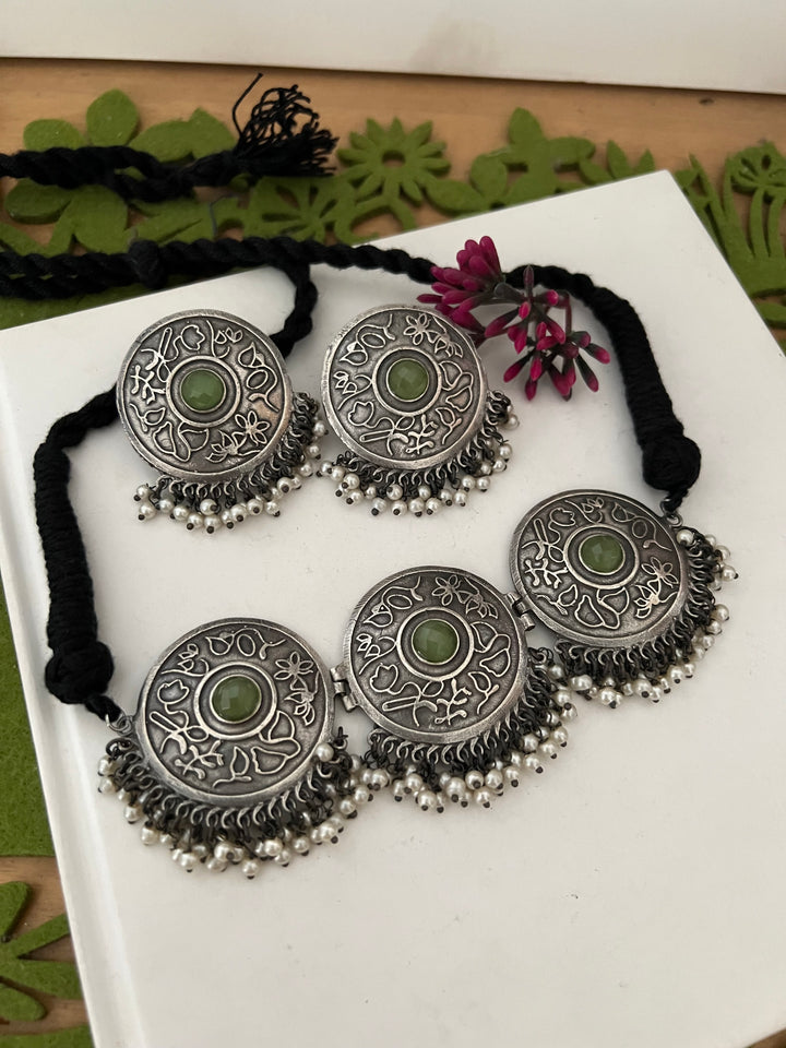 Mint Green Choker with Studs