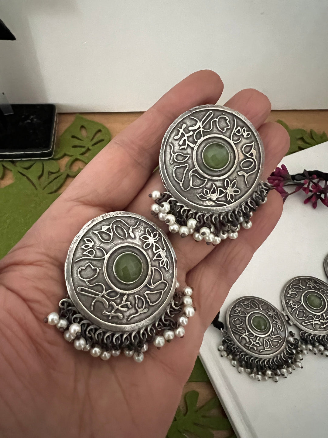 Mint Green Choker with Studs