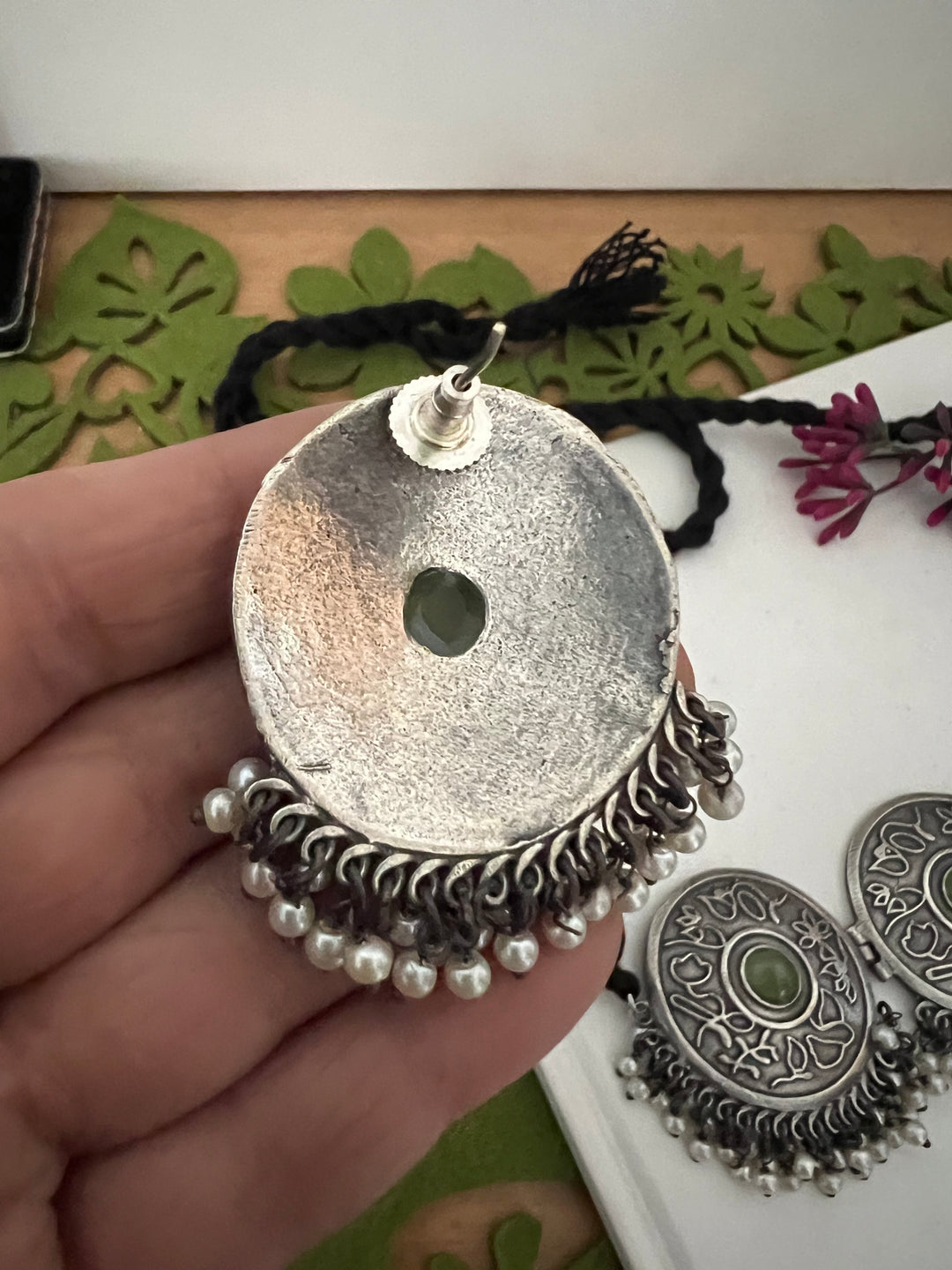 Mint Green Choker with Studs