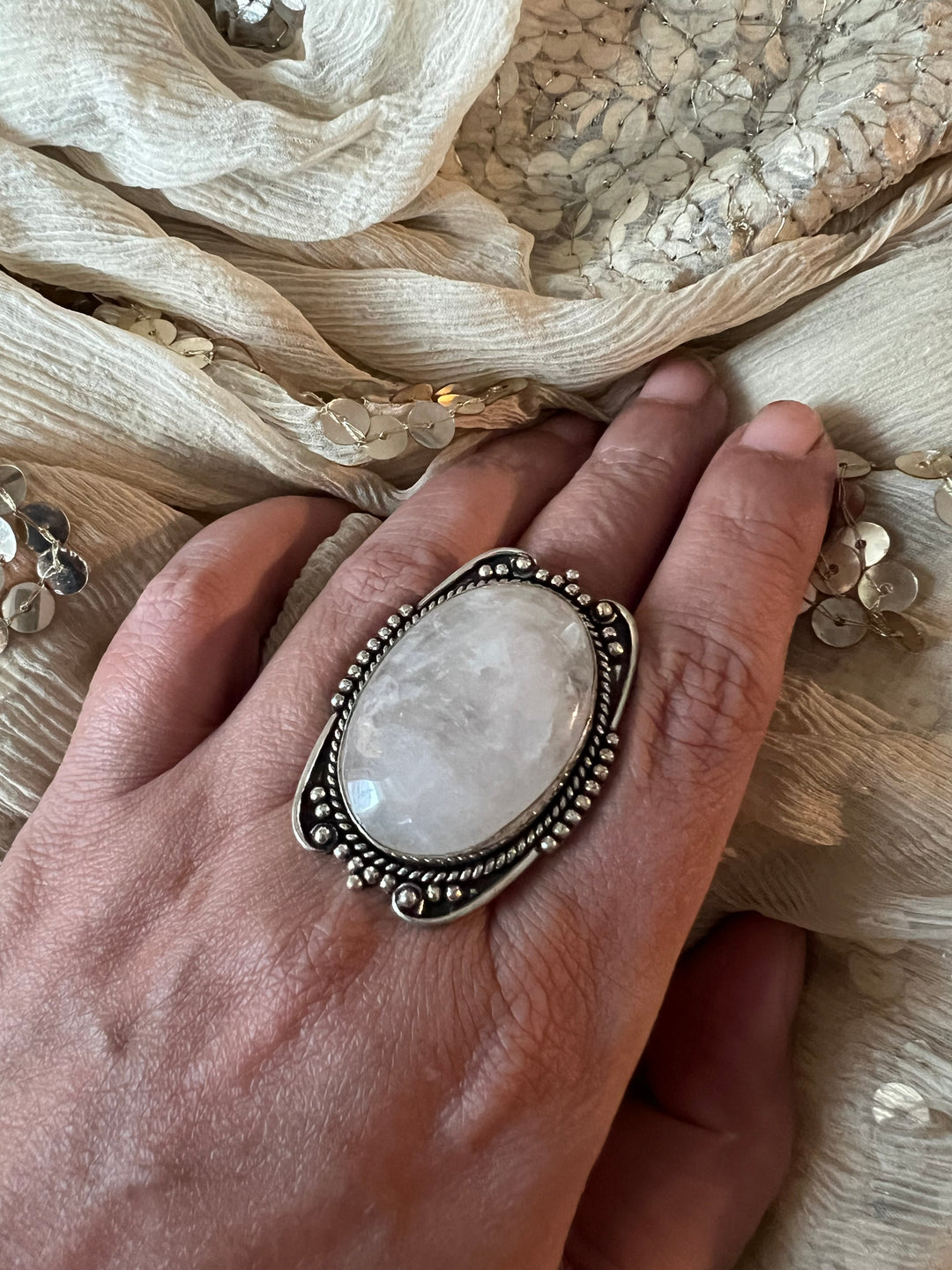 Statement Natural Gemstone Ring