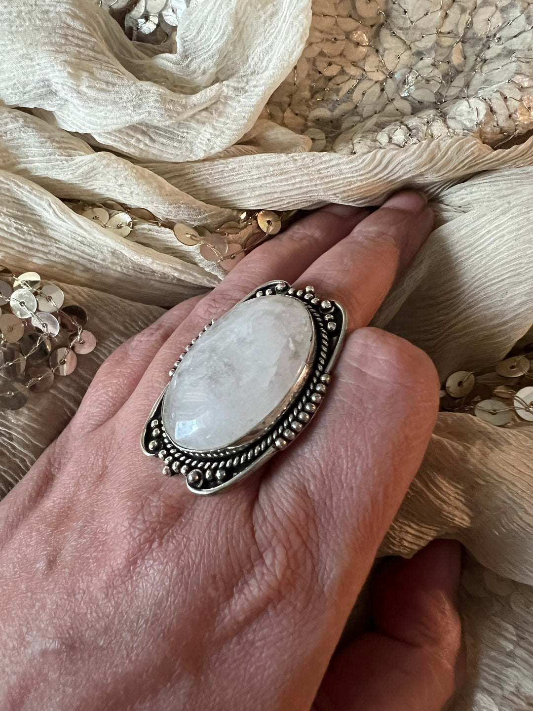 Statement Natural Gemstone Ring