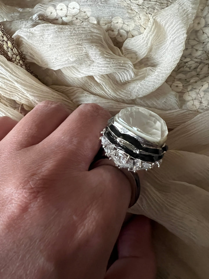 Austrian Crystal Brass Ring