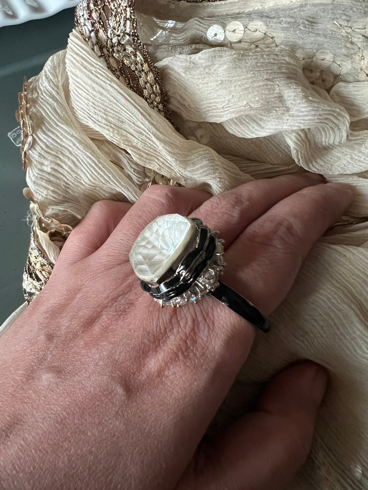 Austrian Crystal Brass Ring