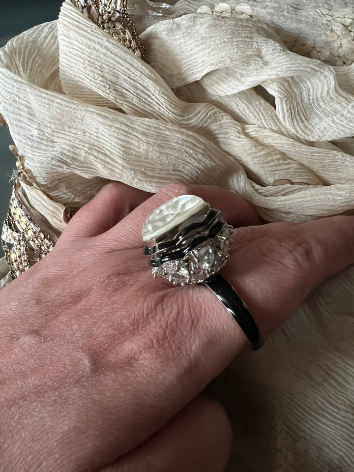 Austrian Crystal Brass Ring