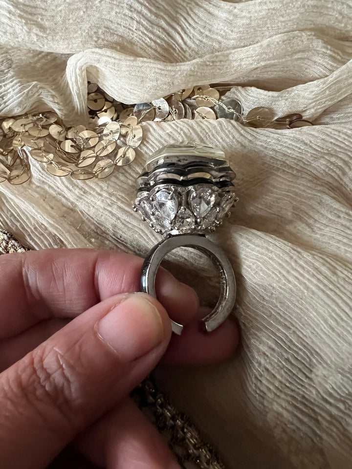 Austrian Crystal Brass Ring