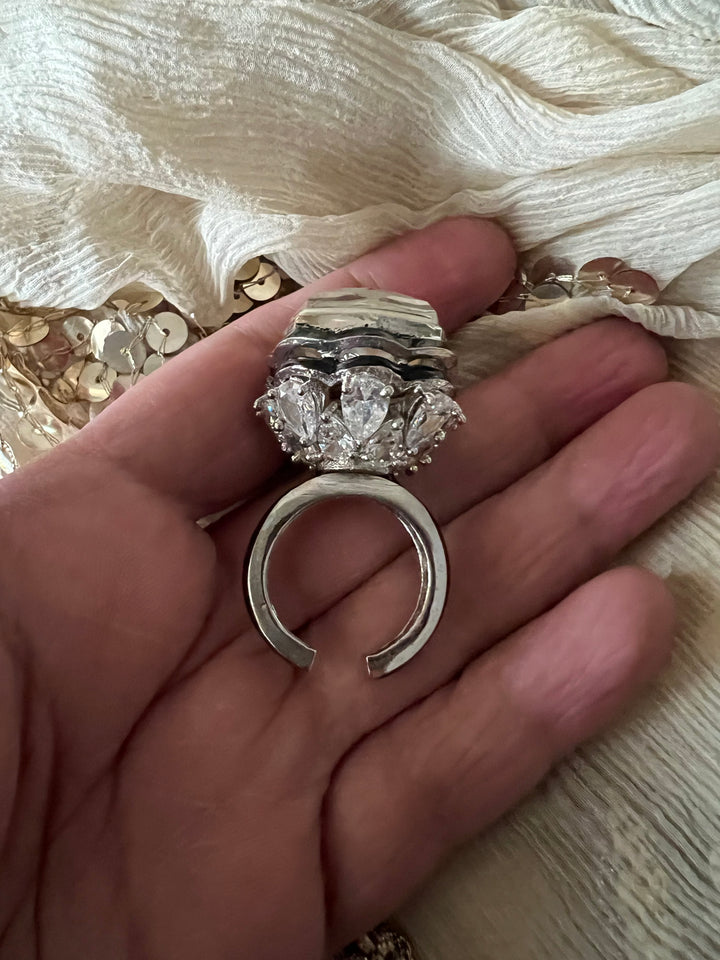 Austrian Crystal Brass Ring