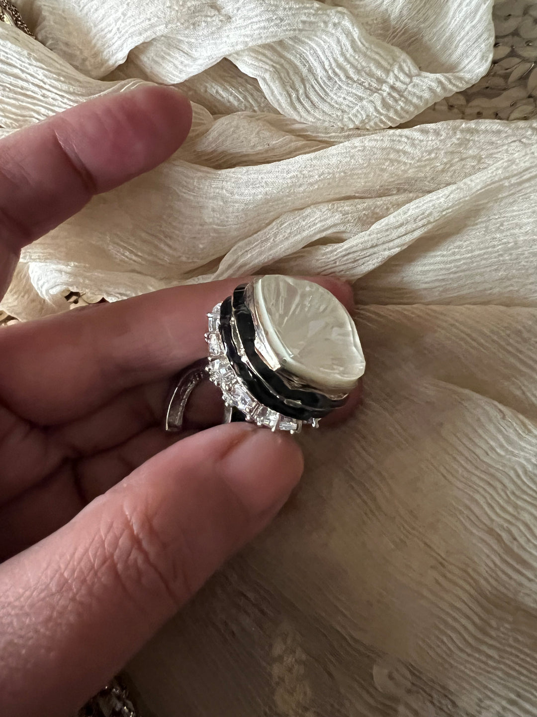 Austrian Crystal Brass Ring