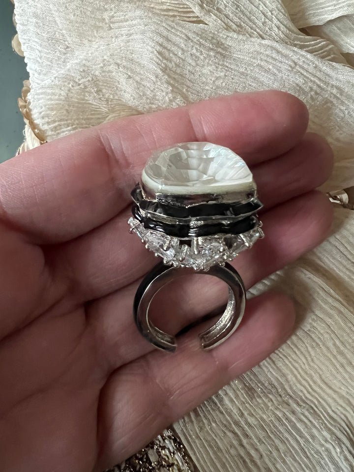 Austrian Crystal Brass Ring