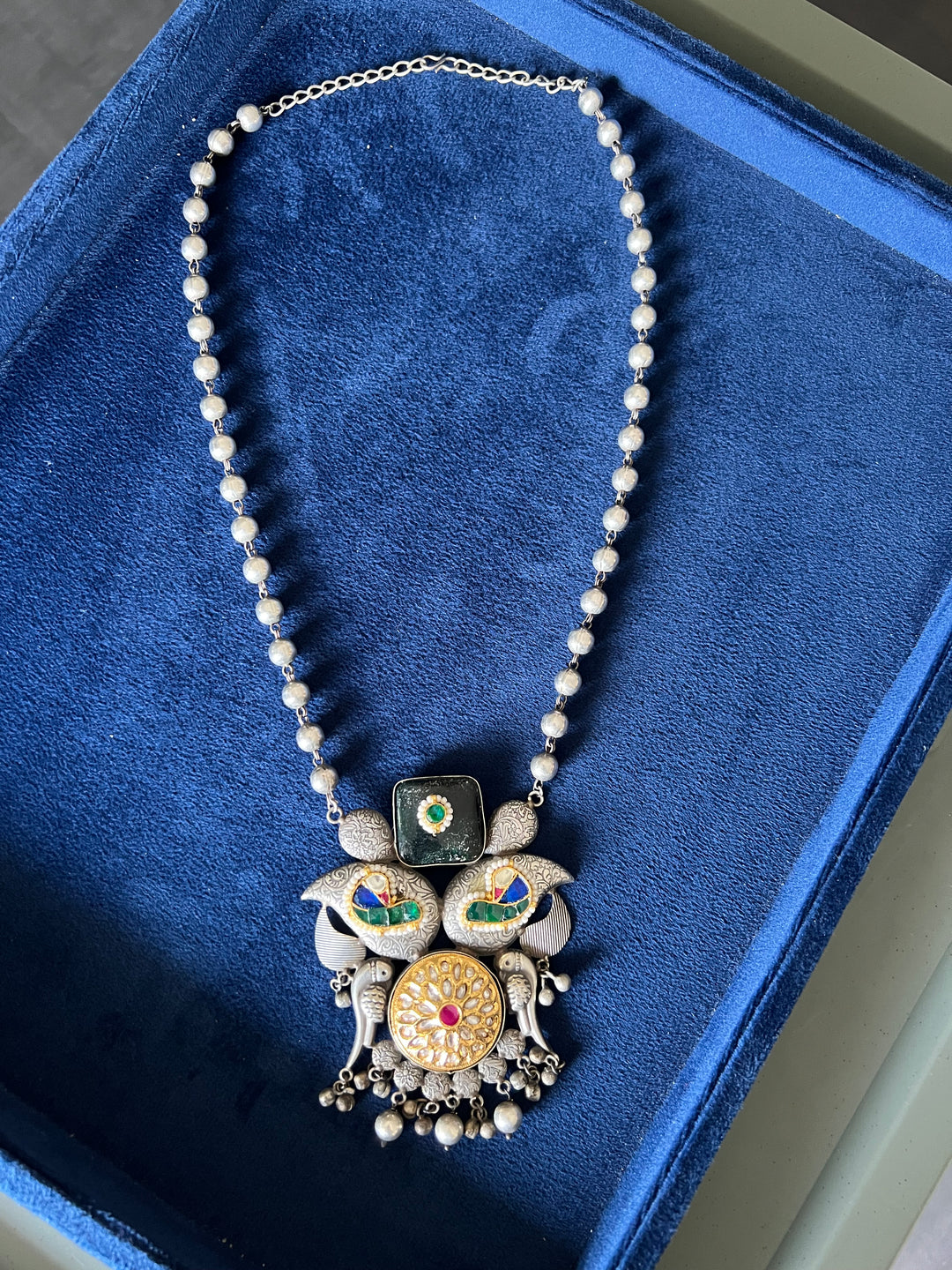 Exquisite Handcrafted Fusion Necklace - Premium Brass Elegance