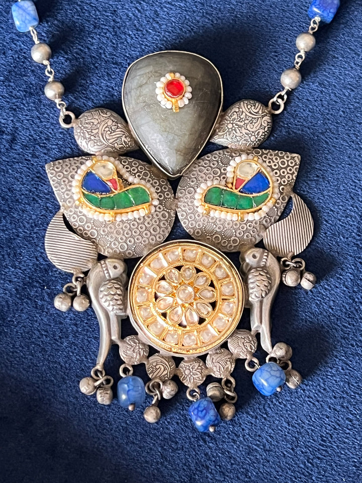 Exquisite Handcrafted Fusion Necklace - Premium Brass Elegance