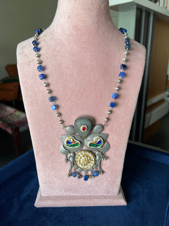 Exquisite Handcrafted Fusion Necklace - Premium Brass Elegance