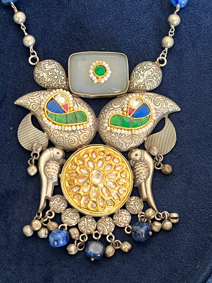 Exquisite Handcrafted Fusion Necklace - Premium Brass Elegance