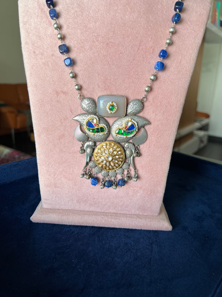 Exquisite Handcrafted Fusion Necklace - Premium Brass Elegance