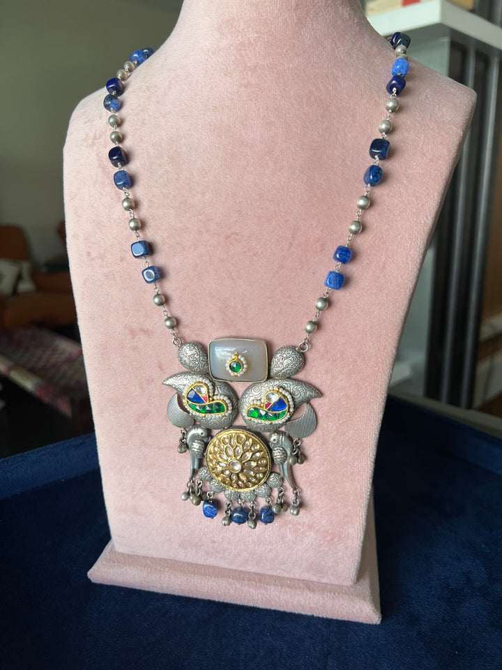 Exquisite Handcrafted Fusion Necklace - Premium Brass Elegance