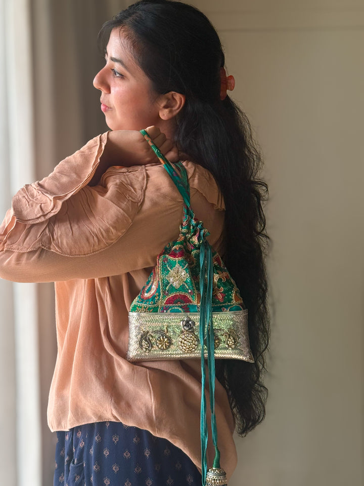 One of a Kind 925 Silver Purse Bag | SHIVKA