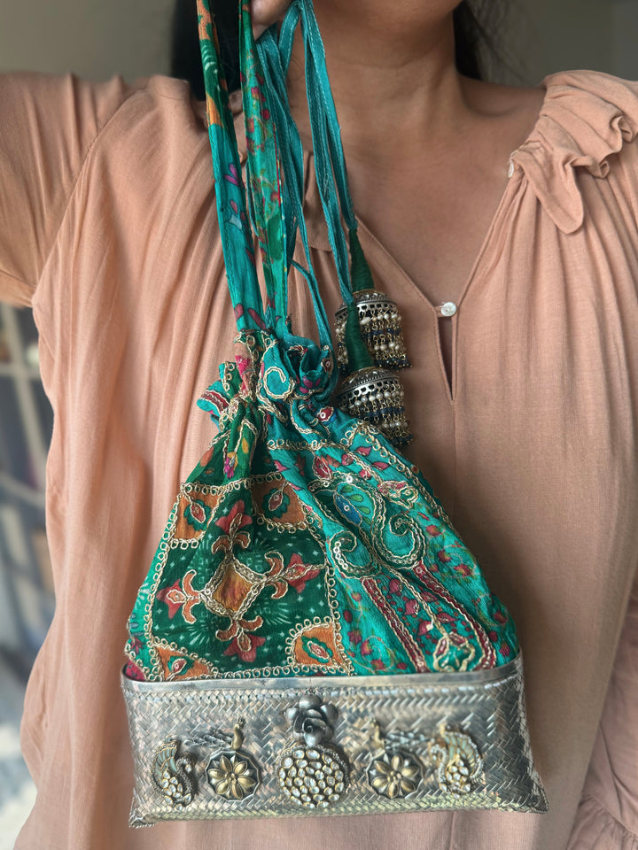 One of a Kind 925 Silver Purse Bag | SHIVKA