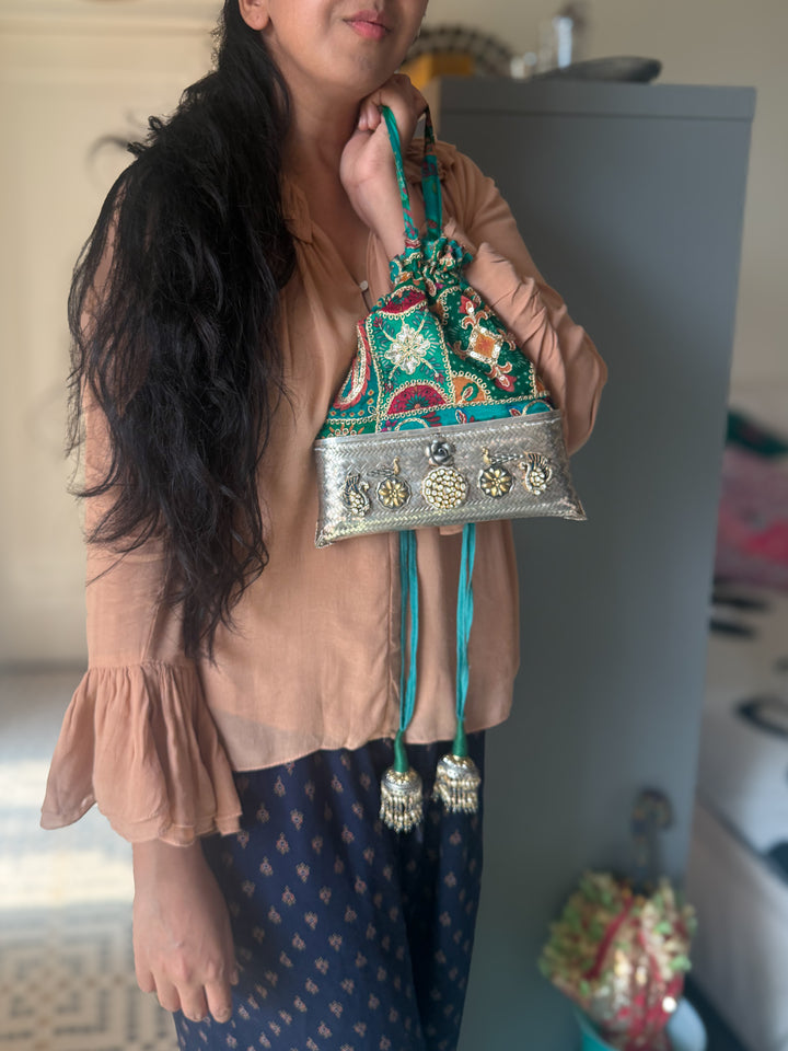 One of a Kind 925 Silver Purse Bag | SHIVKA