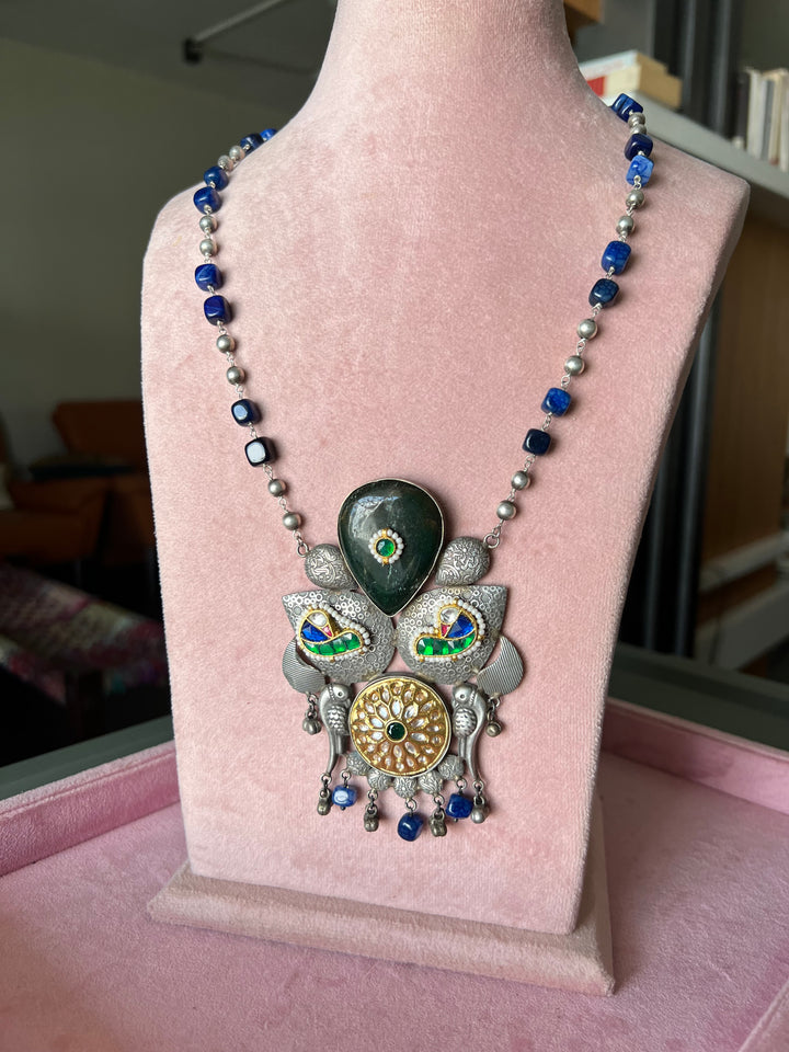 Exquisite Handcrafted Fusion Necklace - Premium Brass Elegance