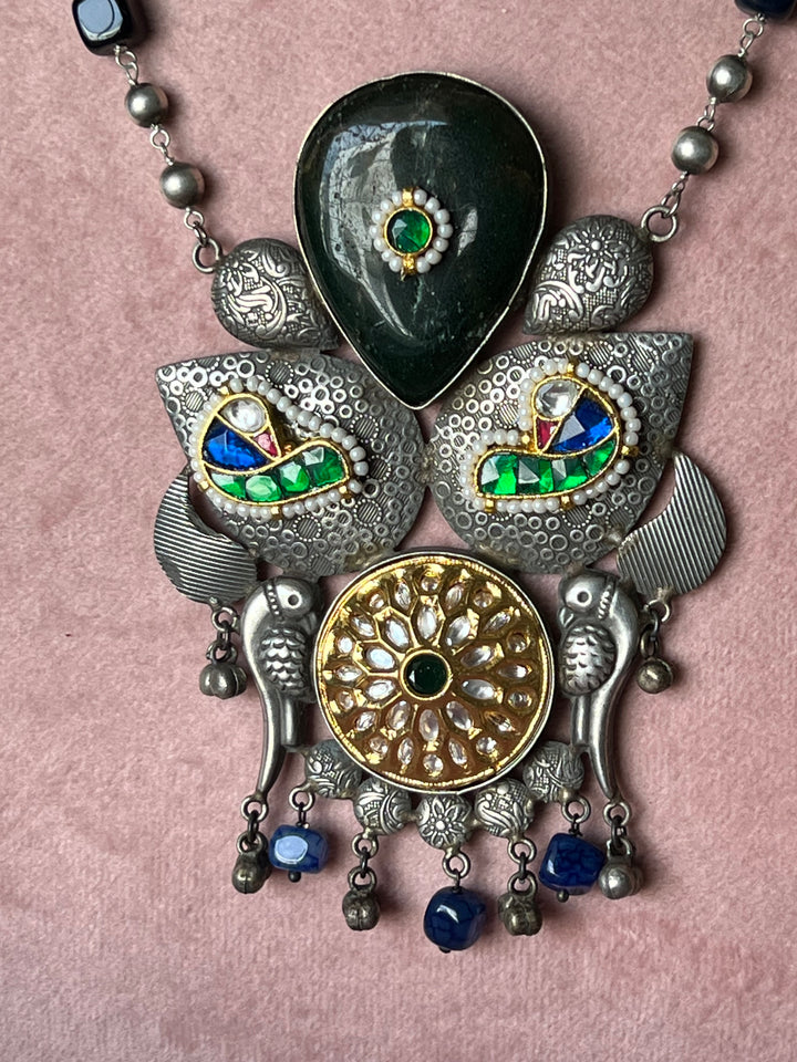 Exquisite Handcrafted Fusion Necklace - Premium Brass Elegance