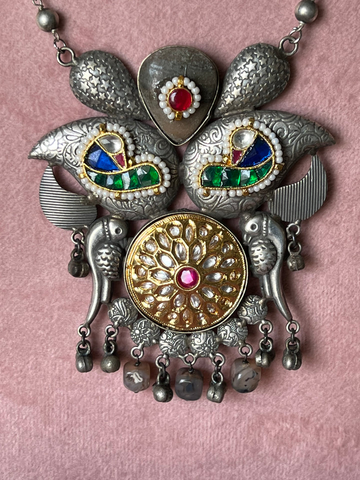 Exquisite Handcrafted Fusion Necklace - Premium Brass Elegance