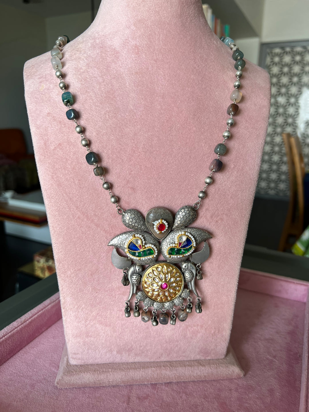 Exquisite Handcrafted Fusion Necklace - Premium Brass Elegance