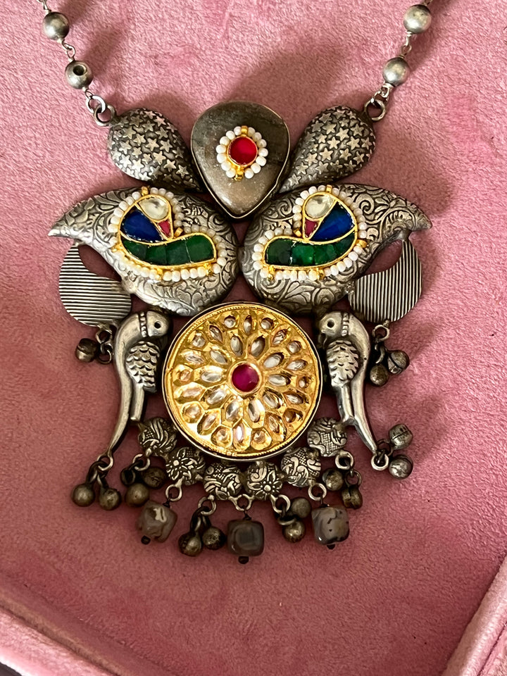 Exquisite Handcrafted Fusion Necklace - Premium Brass Elegance