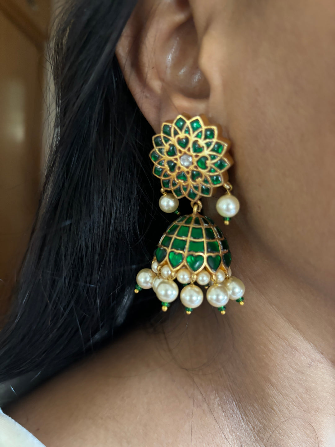 Bridal Jhumkas/ Pure 925 Utrai Silver Jhumkas