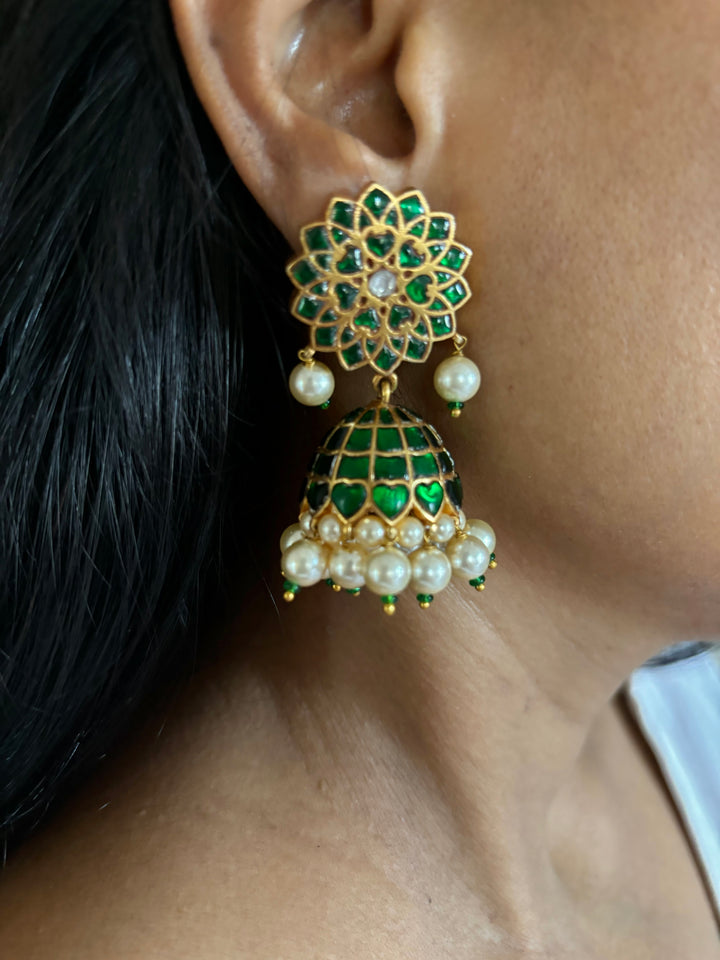 Bridal Jhumkas/ Pure 925 Utrai Silver Jhumkas