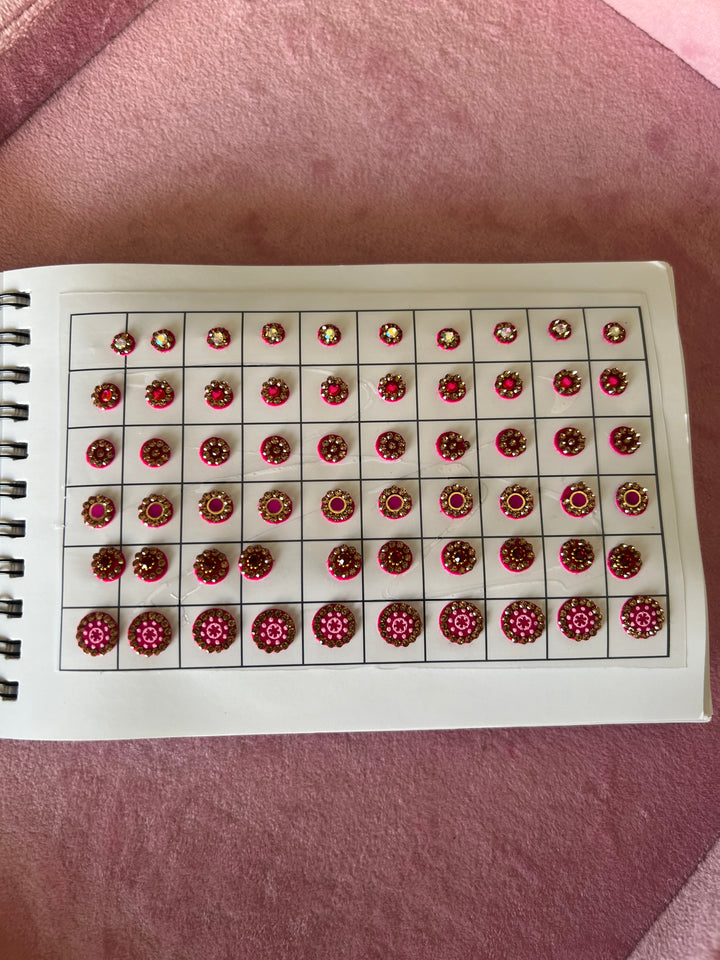 Versatile Designer Bindis - Set of 10 Strips, 10 Captivating Colors