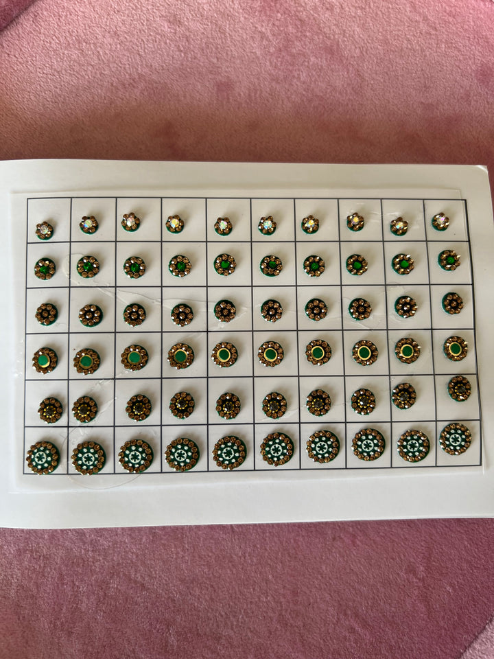 Versatile Designer Bindis - Set of 10 Strips, 10 Captivating Colors