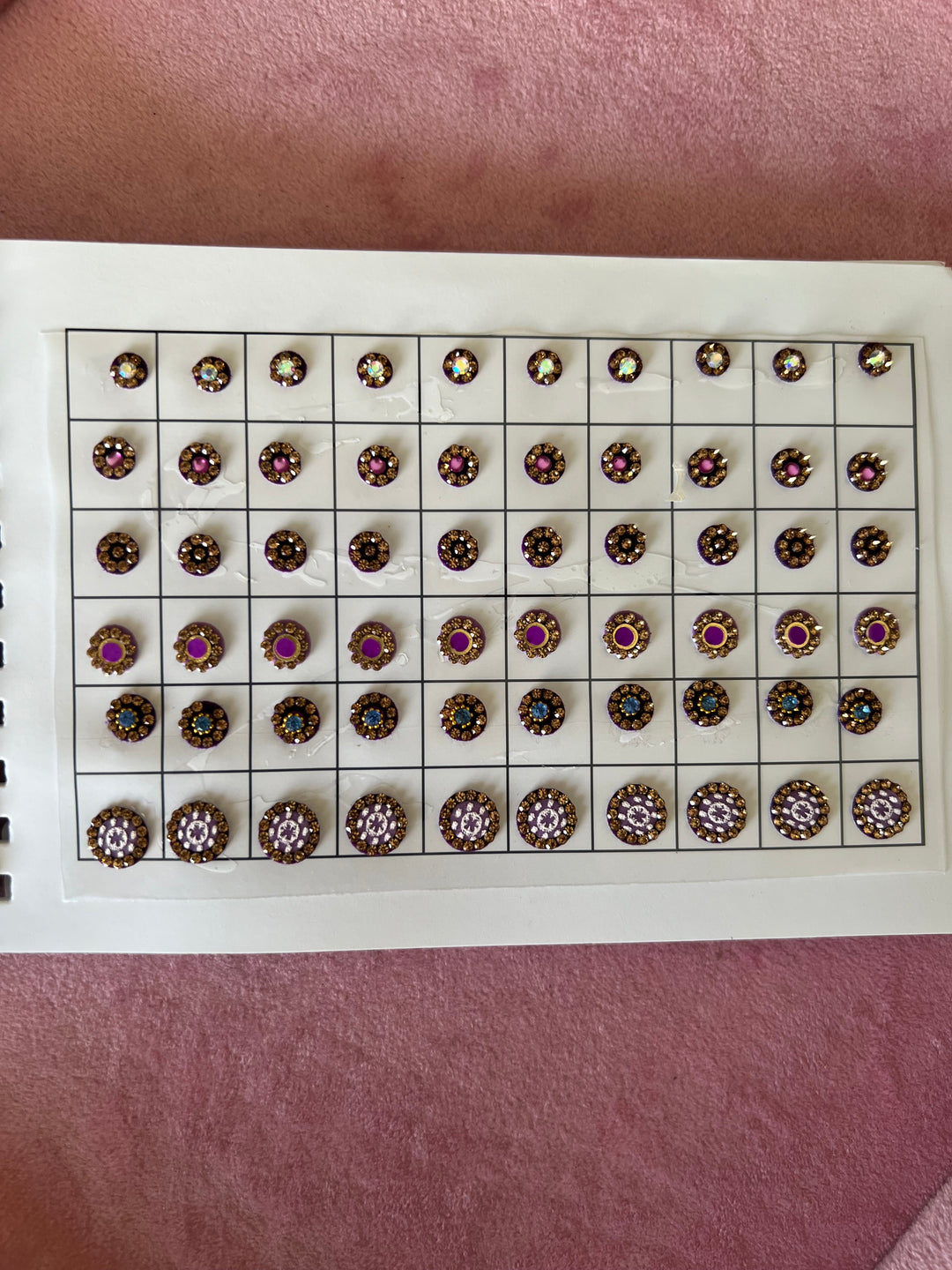 Versatile Designer Bindis - Set of 10 Strips, 10 Captivating Colors