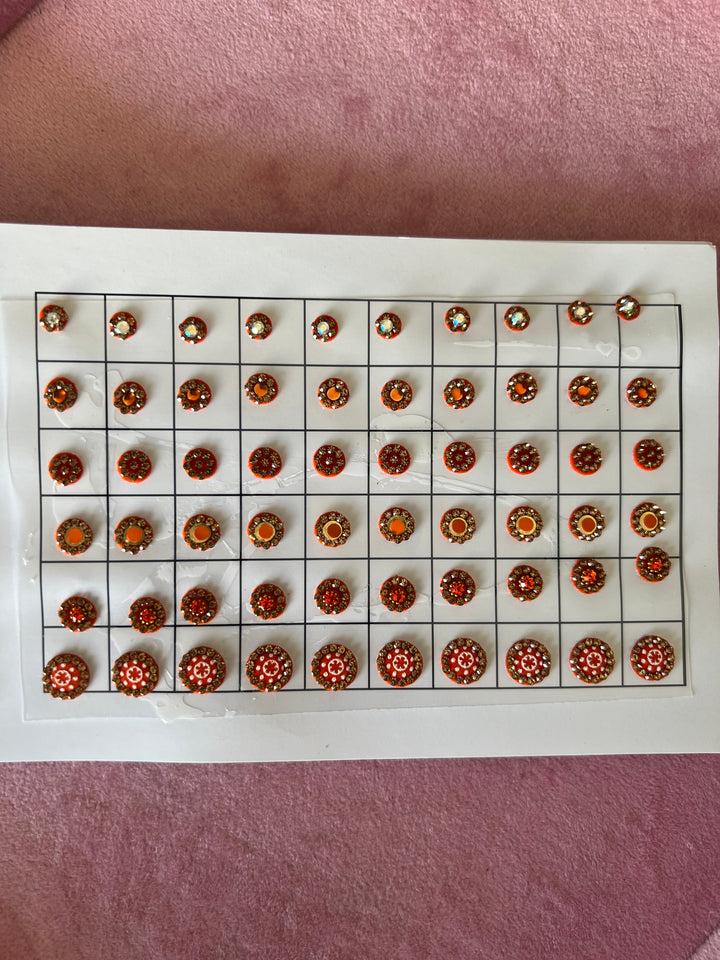 Versatile Designer Bindis - Set of 10 Strips, 10 Captivating Colors